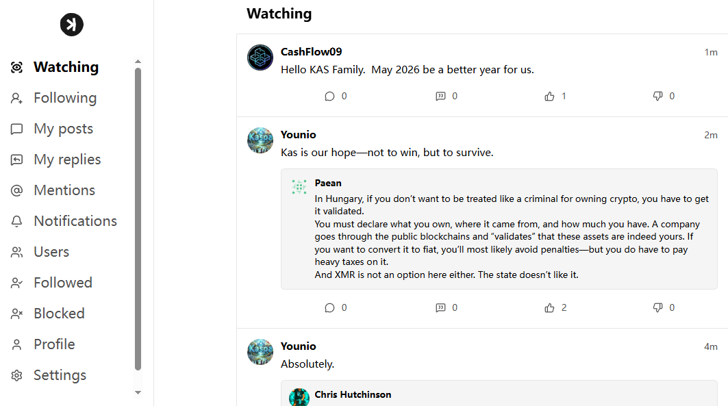 kaspa第一个微博项目k-social.network上线